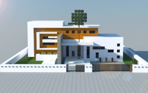 Modern house schematic - building