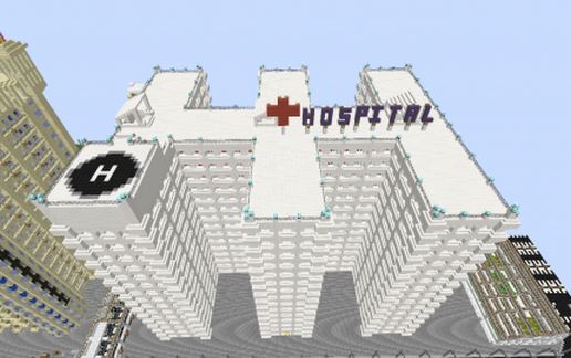 Modern hospital schematic - building