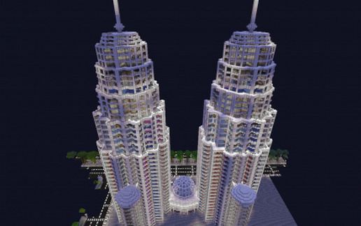 Petronas towers schematic - building