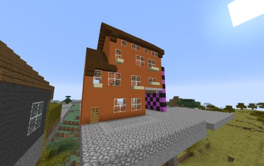 Old time apartment building schematic - building