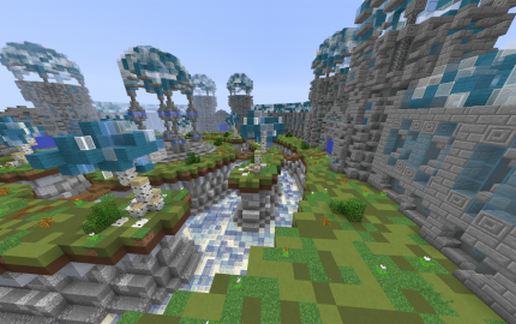 minecraft 80x80 blue collored spawn