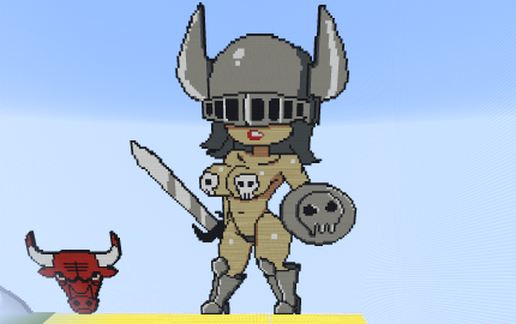 Warrior Girl Pixel Art schematic - building