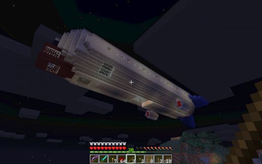 Functional Destroyer Airship schematic - building