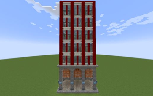 red office of bureaucracy schematic - building