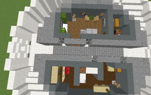 Example of fully stacked stack-able apartment