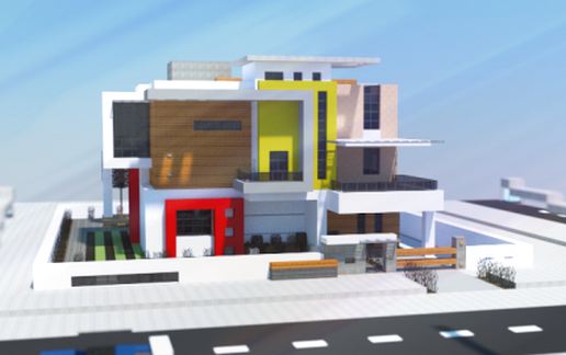 Modern house schematic - building