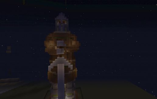 Ancient Warrior Sculpture schematic - building