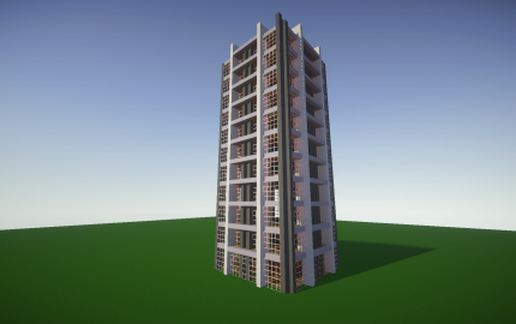 Modern grey tower (unfurnished) schematic - building