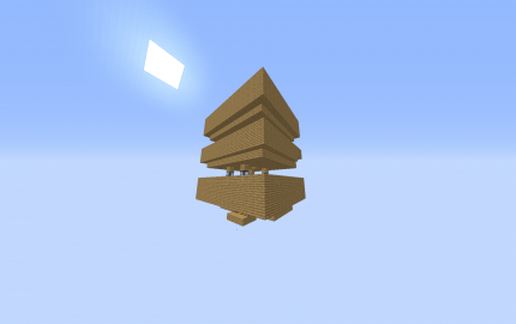 Cheapest Pigman Farm for skyblock (spawners) schematic - building