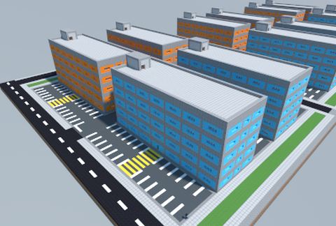 Blue-Orange Apartment schematic - building
