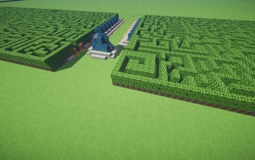 Double Hedge Maze schematic - building