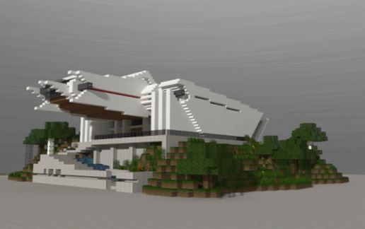 Futuristic house schematic - building