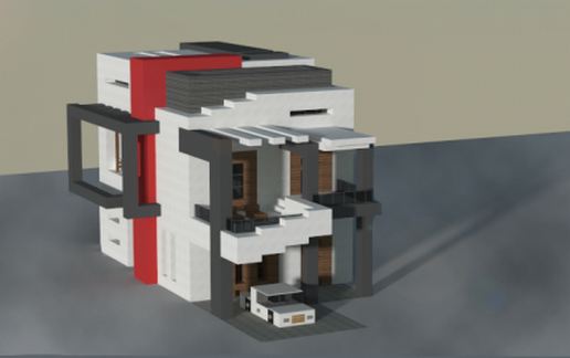Small modern house schematic - building