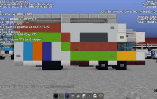Heavily-decorated 12W Refrigerated Van schematic - building