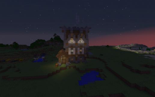 Big medieval house schematic - building