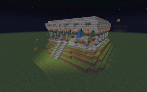 Peaceful temple schematic - building
