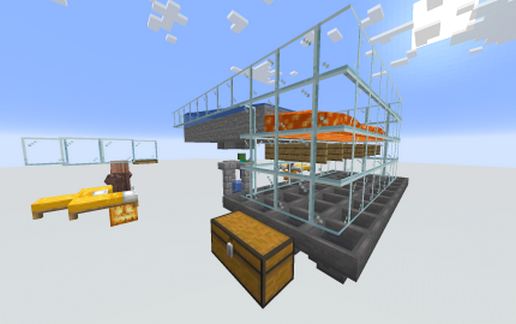 Simple Iron Farm schematic - building