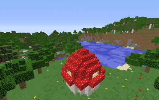 Mushroom Hut (Updated for 1.8.9) schematic - building