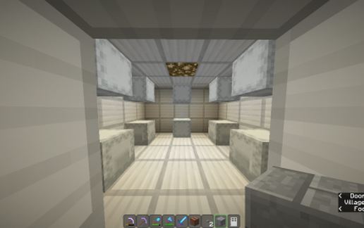 Safe Room With 10 Shulker Boxes Containing Super-OP Diamond Toolkit Set schematic - building