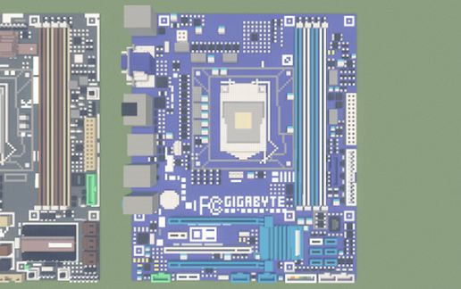 Intel GA-B75M-D3P (Giagbyte) schematic - building