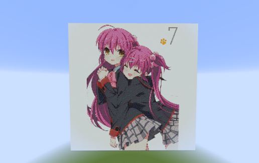 Pixel Art - Futaki Kanata and Saigusa Haruka schematic - building