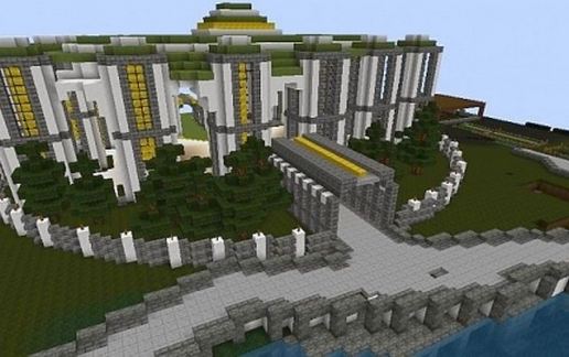 Great Server spawn - Unique looking building schematic - building