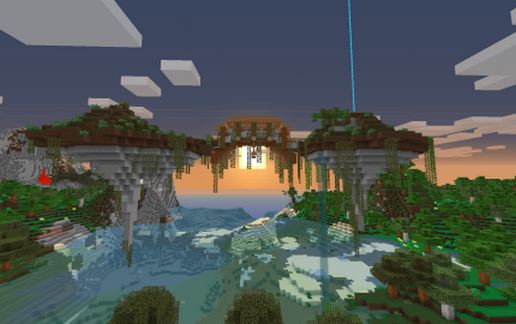 Two Small islands with a house schematic - building