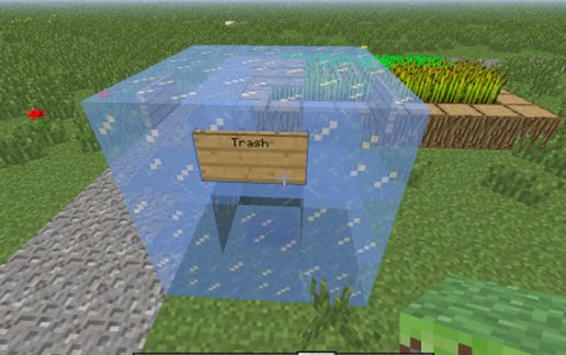 A simple redstone trash. schematic - building