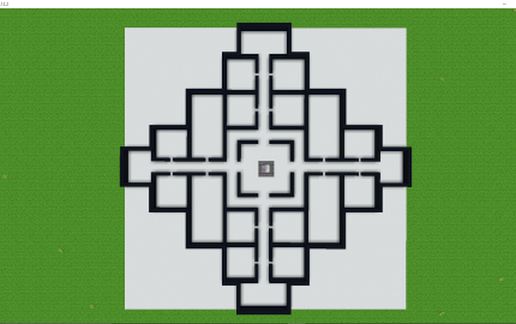5x5 Chunk Organized Floorplan schematic - building