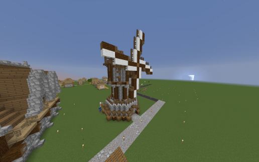 Medieval windmill schematic - building