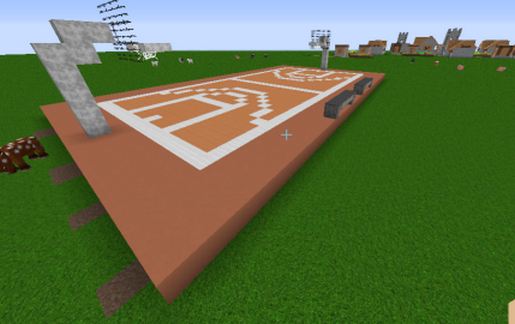 Basketball court schematic - building
