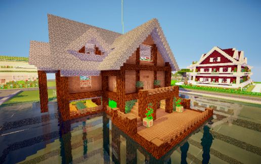 Lake House Fully Decorated schematic - building