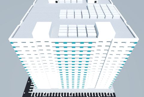 18-story apartment schematic - building