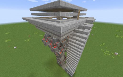 Mid Game Mob Farm (Drop Height) schematic - building