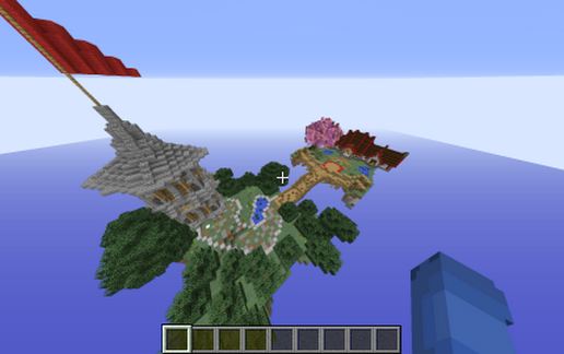 Skyblock spawn and pvp schematic - building