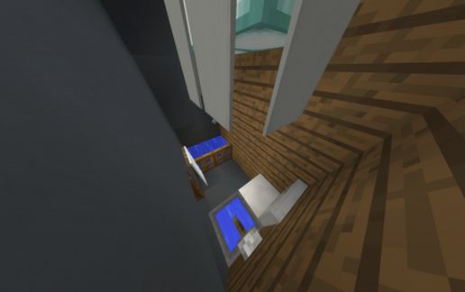 3 story modern house with furniture