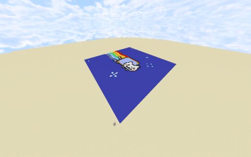 Nyan Cat Map Art schematic - building