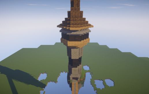 Simple Floating Island Tower schematic - building
