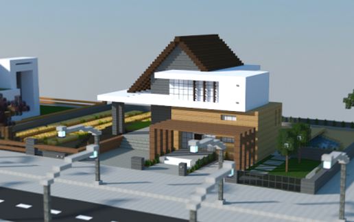 Modern traditional house schematic - building