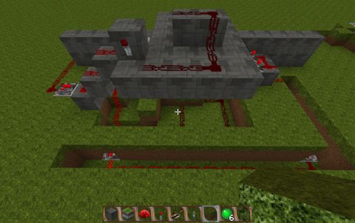 redstone hidden double doors