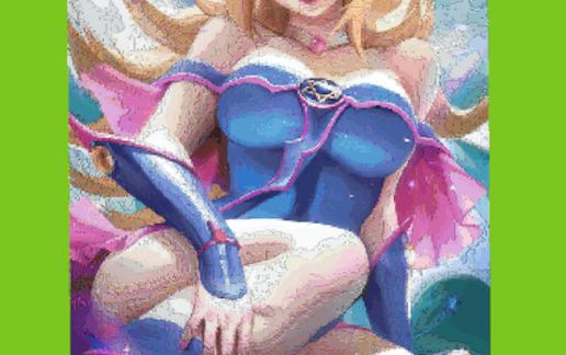 Dark Magician Girl PixelArt schematic - building
