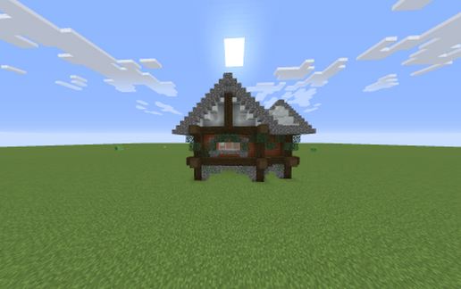 rustikk-vinter hus