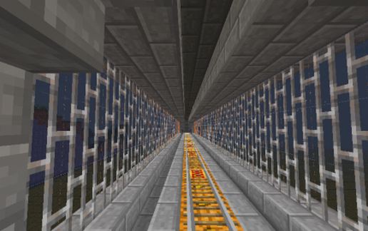 Advanced Minecart Bridge #1 schematic - building