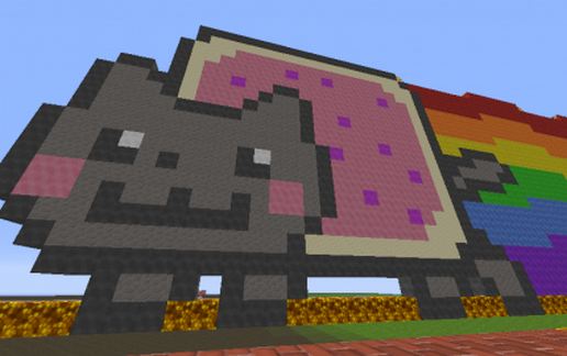 HUGE nyan cat schematic - building