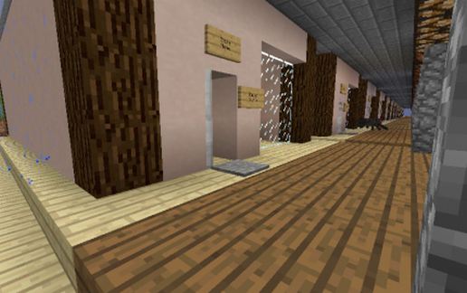Small Shop with Redstone Lighting schematic - building