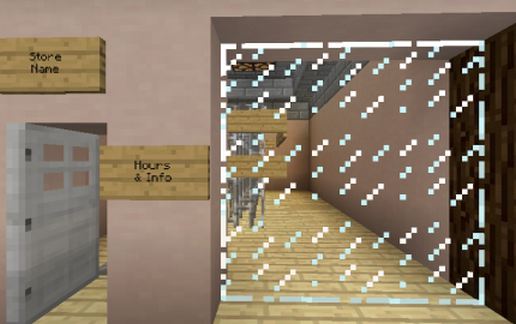 Small Shop with Redstone Lighting