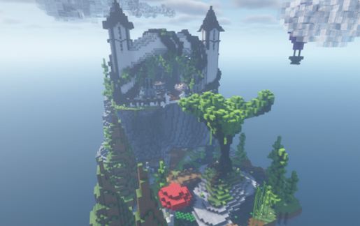 Minecraft Drop Down PVP Hub schematic - building