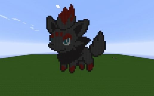 Pokemon Black&White 1-2 Zorura Pixel Art schematic - building