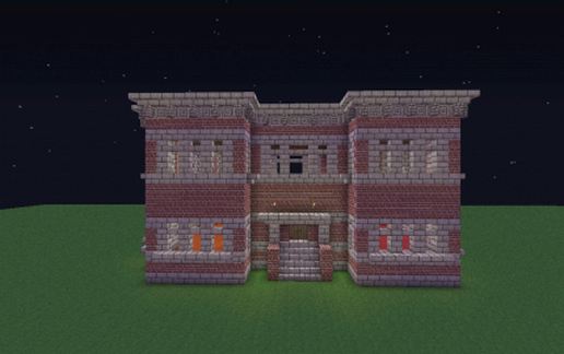 Large brick house schematic - building