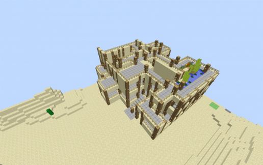 huge sandstone house schematic - building